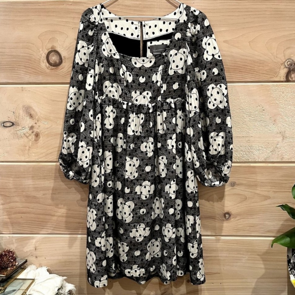 Anthropologie Retro Square Neck Babydoll Dress - Picture 10 of 16